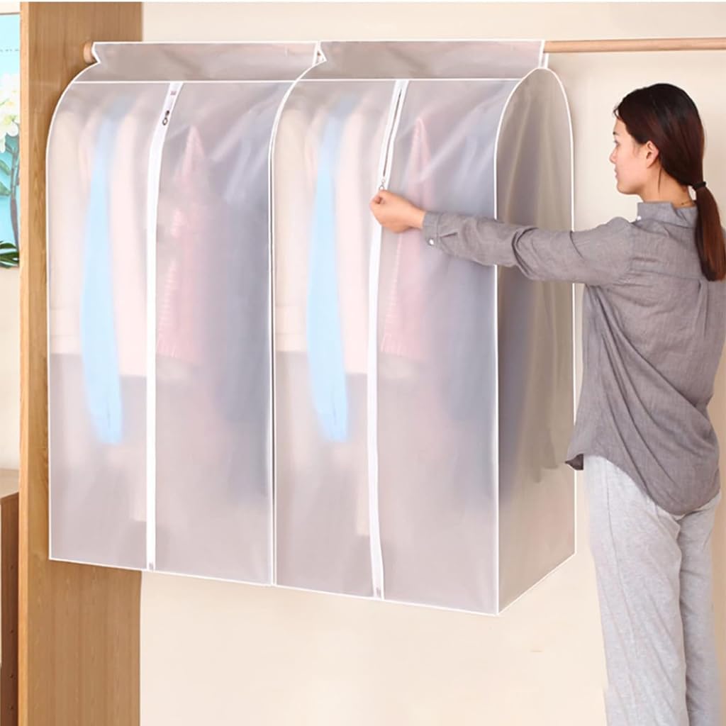 HASTHIP Hanging Garment Bag 43 Inches, Enclosed Bottom Clothes Rack Cover
