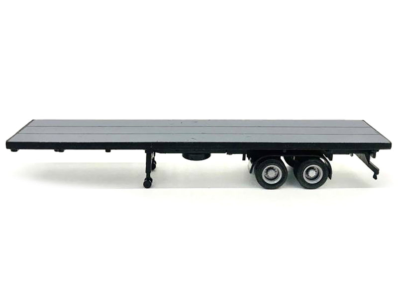 40ft Flatbed Trailer Gray Top 1/87 (HO) Plastic Model by Promotex