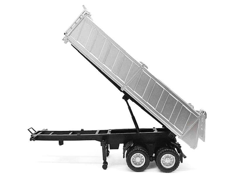 26ft Gravel Trailer Silver 1/87 (HO) Plastic Model by Promotex