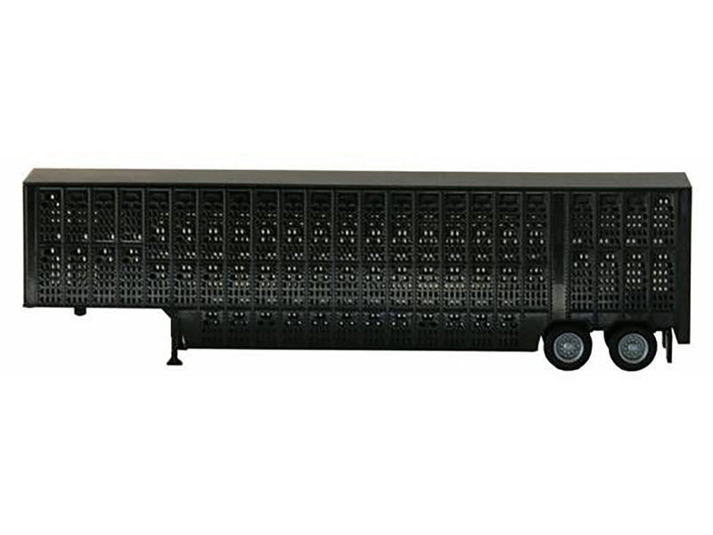 Livestock Trailer Black 1/87 (HO) Plastic Model by Promotex