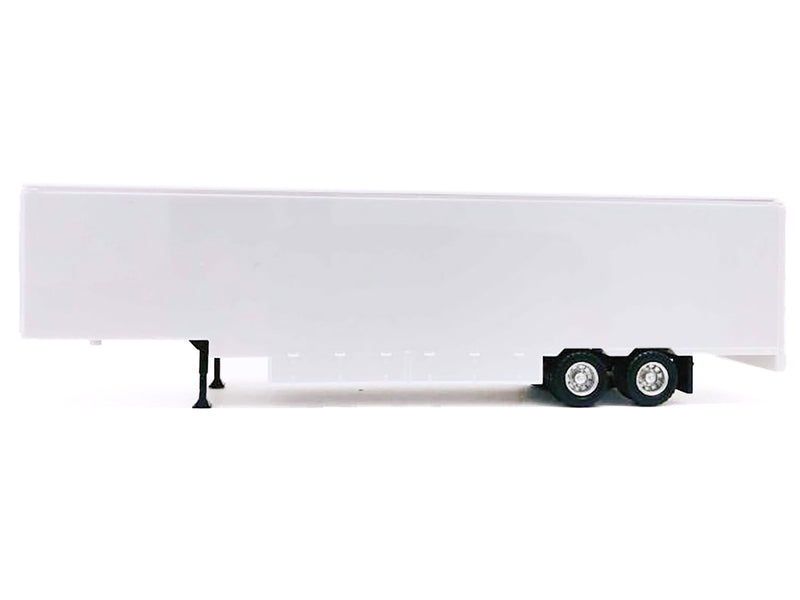 48ft Moving Van Trailer Light Gray 1/87 (HO) Plastic Model by Promotex