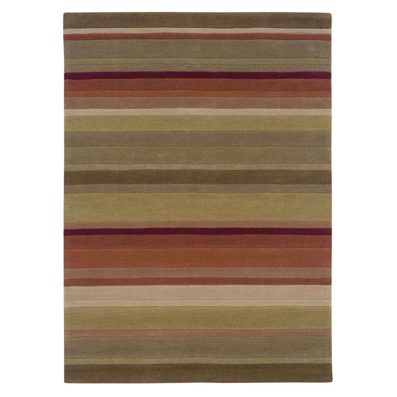 Trio Linear Green & Rust 5x7, Rug