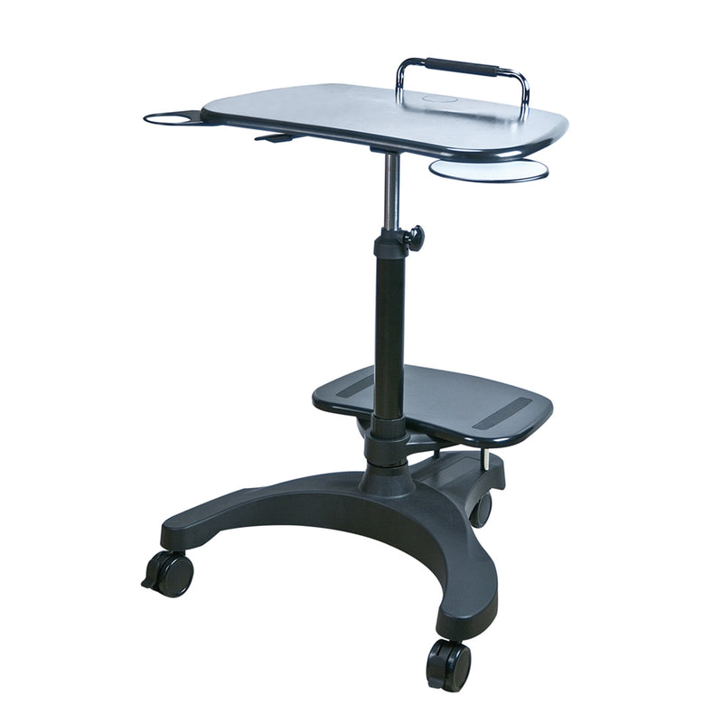 Sit/Stand Mobile Laptop Workstation w/Shelf