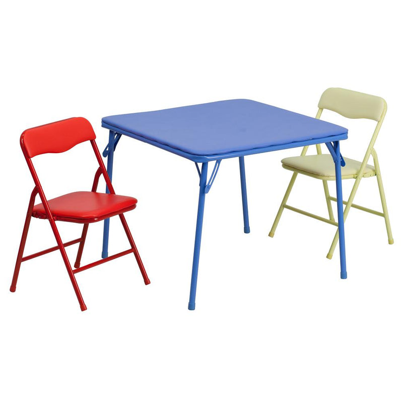 Colorful 3 Piece Folding Table and Chair Set