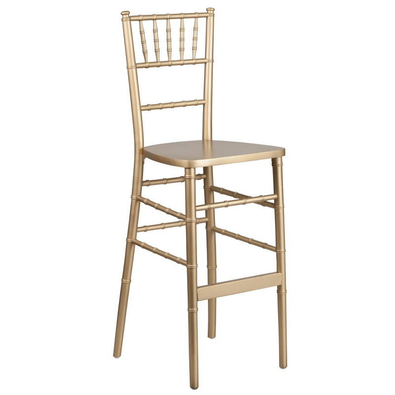 Gold Wood Chiavari Barstool