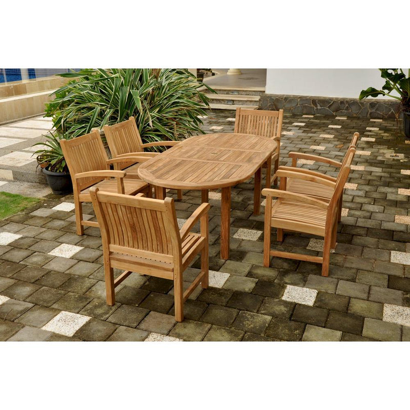 78  Oval Extension Dining 7 Piece Set