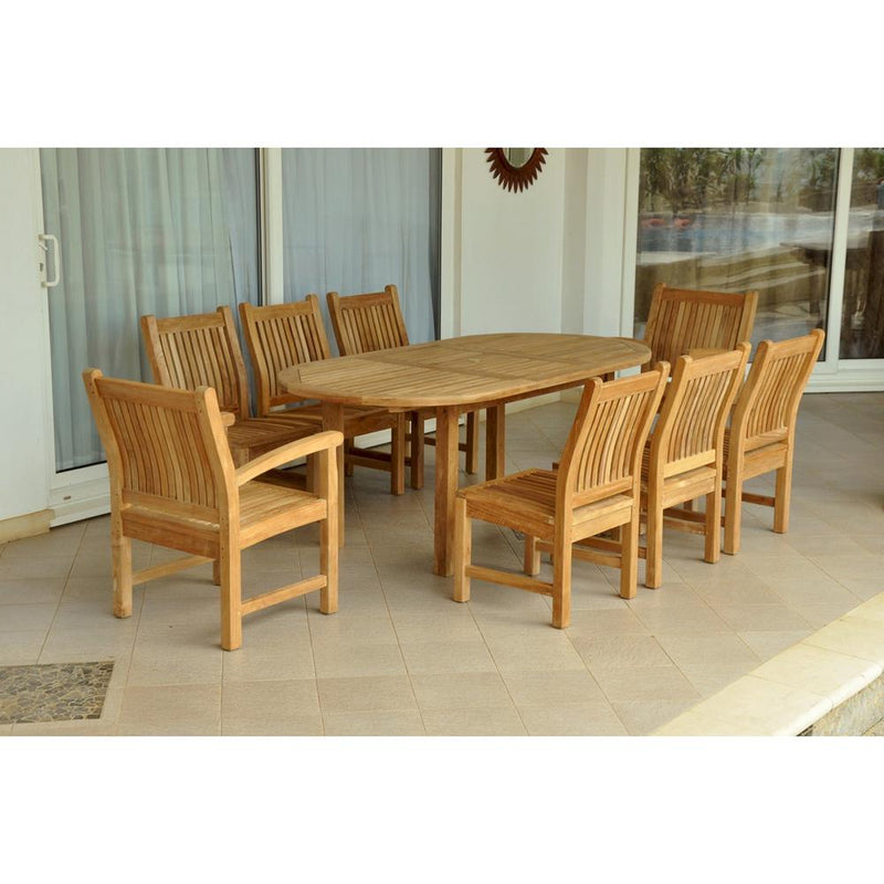 78  Oval Extension Dining 9 Piece Set