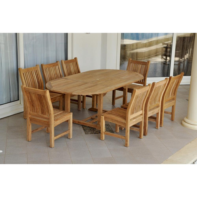 87  Oval Extension Dining 9 Piece Set