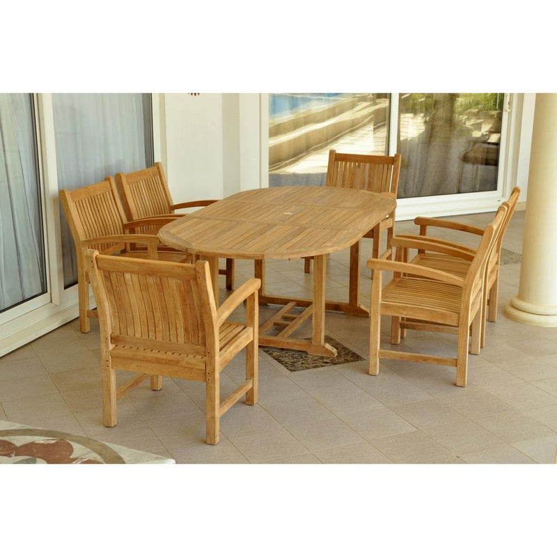 87  Oval Extension Dining 7 Piece Set