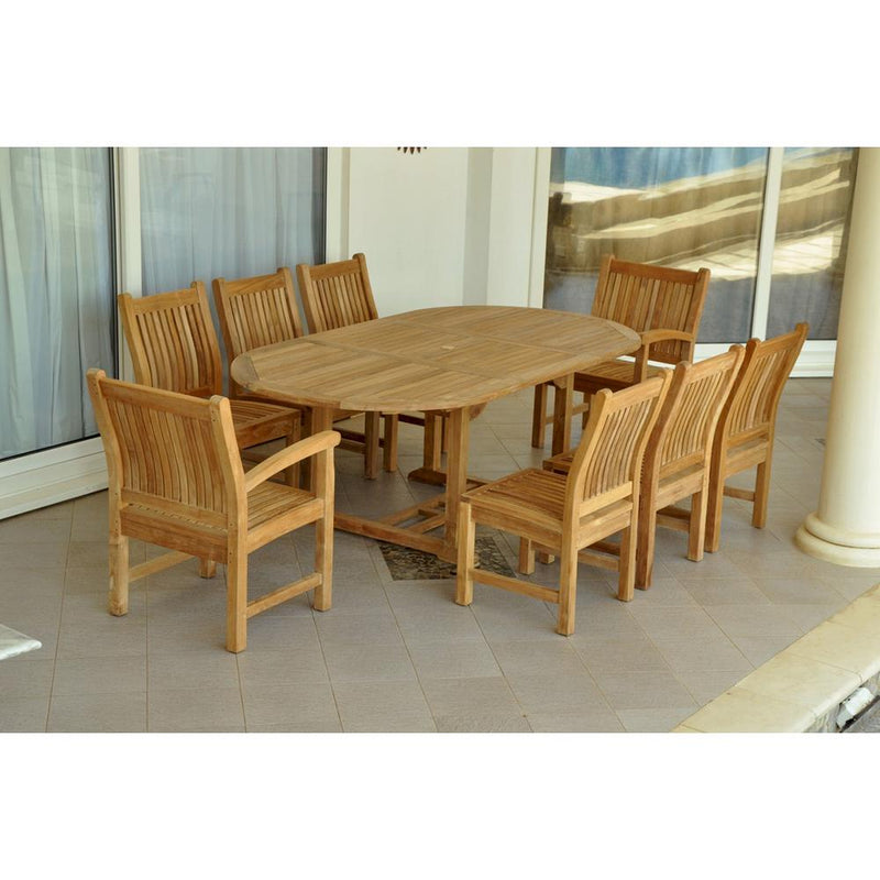 87  Oval Extension Dining 9 Piece Set