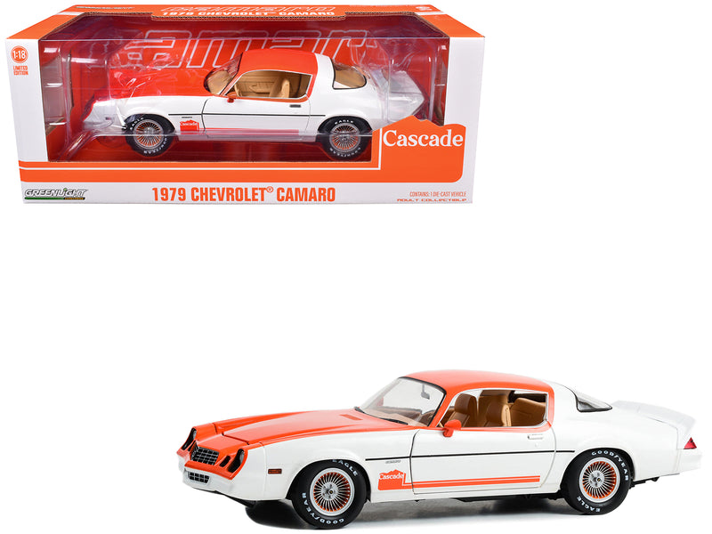 1979 Chevrolet Camaro Cascade Edition White and Orange "Oregon and Washington Limited Edition" 1/18 Diecast Model Car by Greenlight