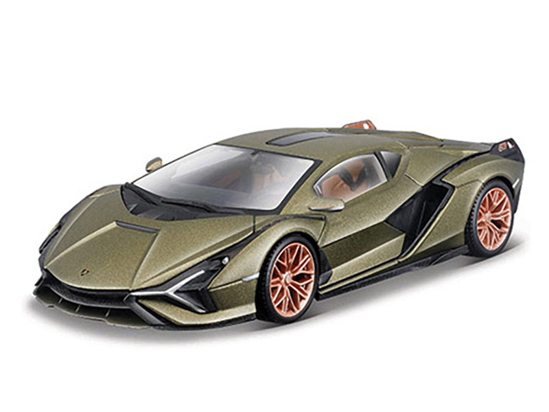 Lamborghini Sian FKP 37 Green Metallic "Speed Icons" Series 1/64 Diecast Model Car by Maisto