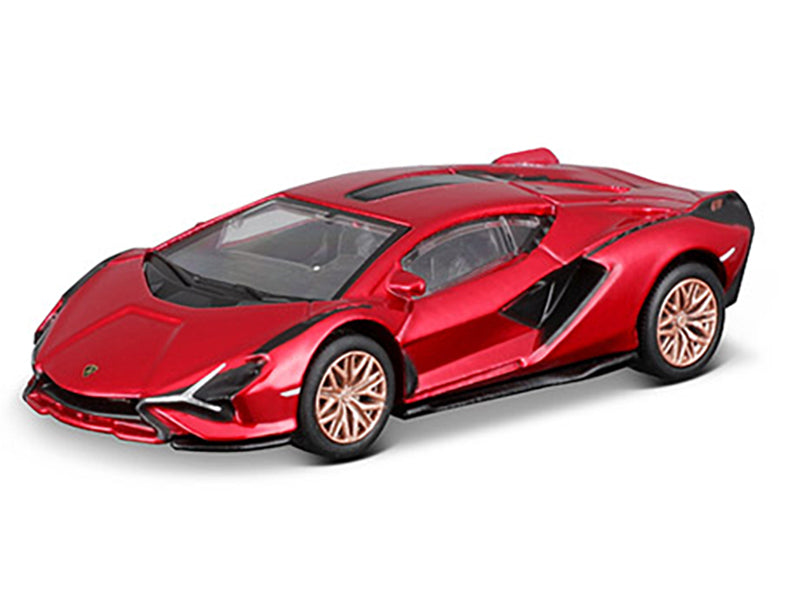 Lamborghini Sian FKP 37 Red Metallic "Speed Icons" Series 1/64 Diecast Model Car by Maisto