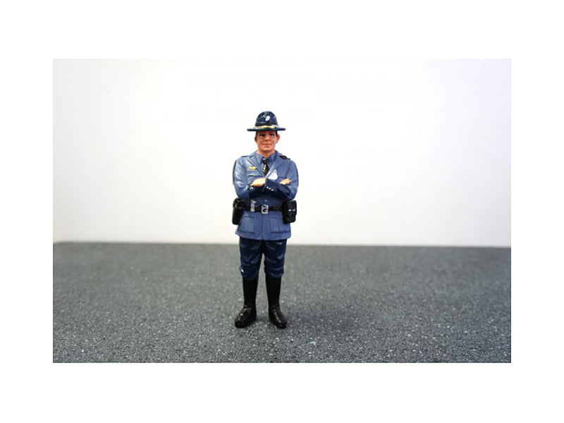 State Trooper Tim Figure For 1:18 Diecast Model Cars by American Diorama