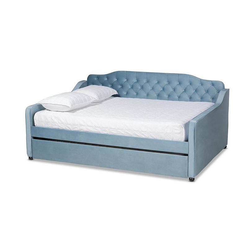 Button Tufted Full Size Daybed with Trundle