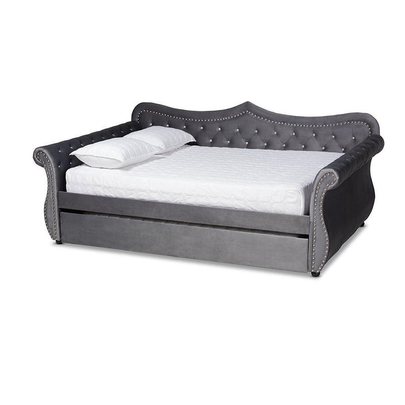 Crystal Tufted Full Size Daybed with Trundle