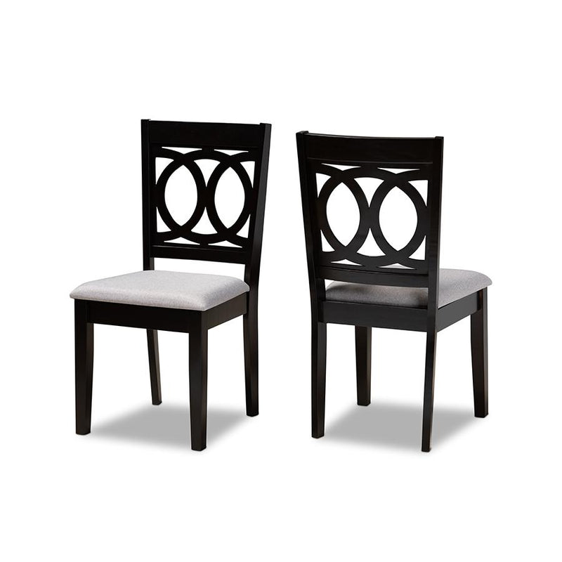 Espresso Brown Finished Wood 2-Piece Dining Chair Set Set