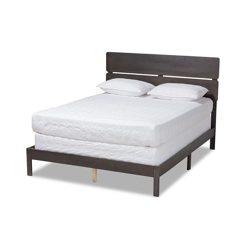 Anthony Modern and Contemporary Dark Grey Oak Finished Wood Full Size Panel Bed