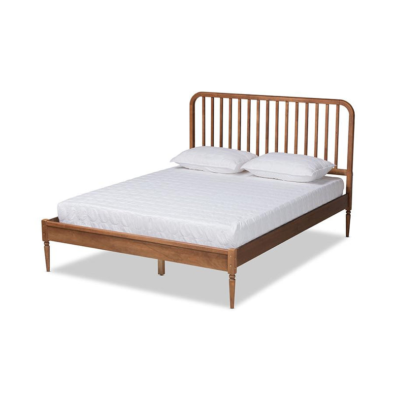 Neilan Modern and Contemporary Walnut Brown Finished Wood Full Size Platform Bed