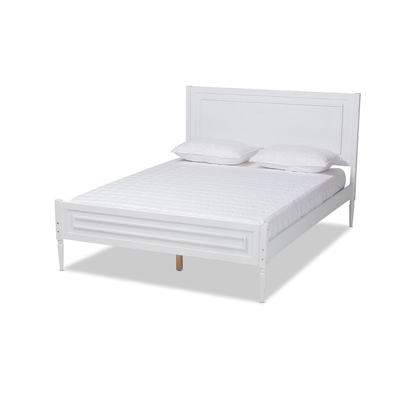 Daniella Modern and Contemporary White Finished Wood Full Size Platform Bed