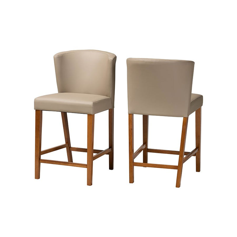 Leather Pub Stool (Set of 2)