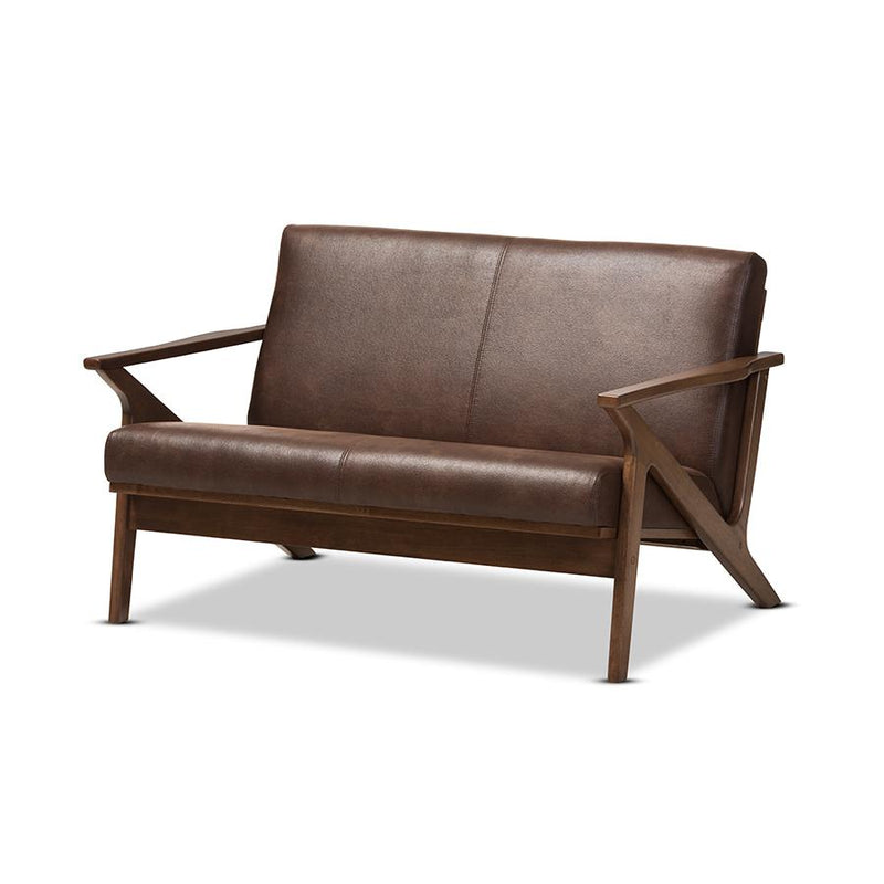 Leather 2-Seater Loveseat