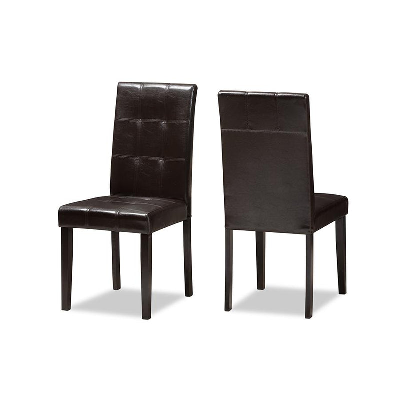 Leather Upholstered Dining Chair (Set of 2)