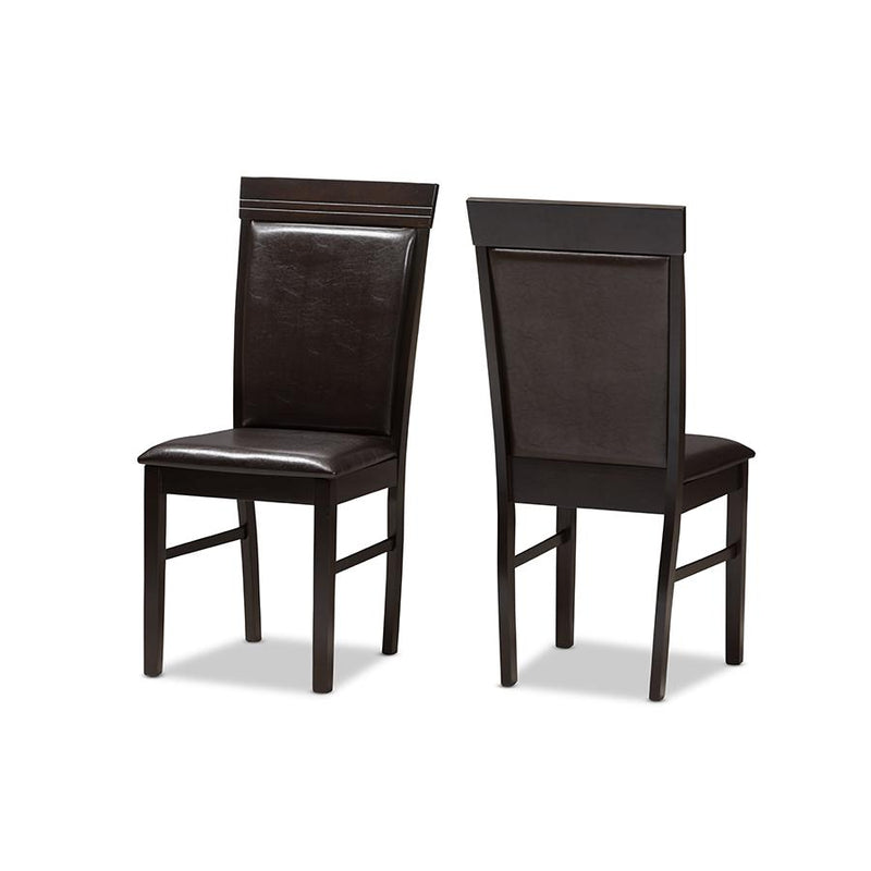 Leather Upholstered Dining Chair (Set of 2)