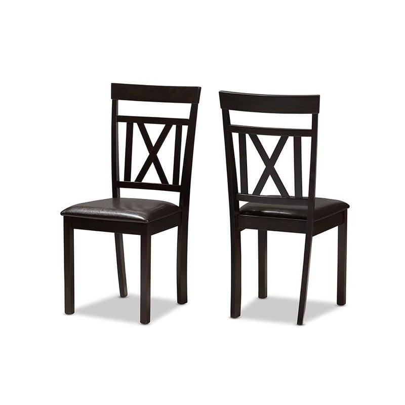 Leather Upholstered Dining Chair (Set of 2)