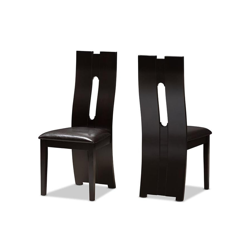 Leather Upholstered Dining Chair (Set of 2)