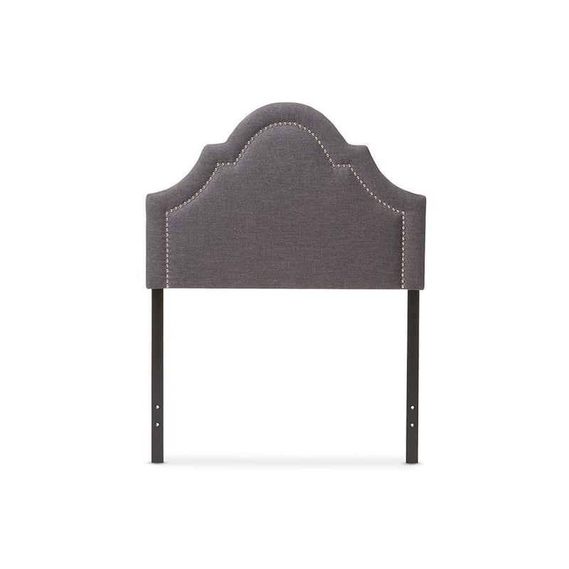 Rita Modern and Contemporary Dark Grey Fabric Upholstered Twin Size Headboard