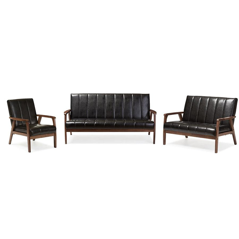 Leather 3 Pieces Living Room Sets