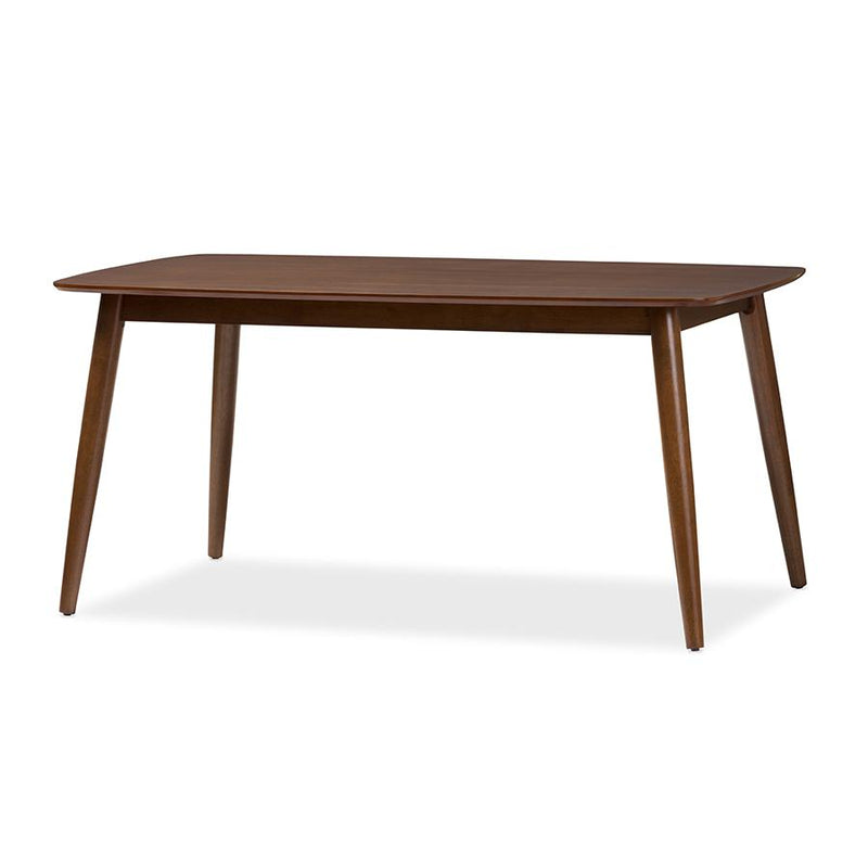 Flora Mid-Century Modern "Oak" Medium Brown Finishing Wood Dining Table