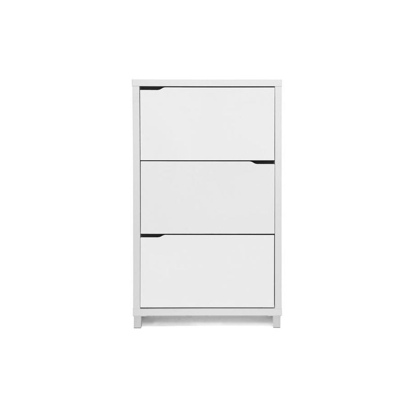 Baxton Studio Simms White Modern Shoe Cabinet