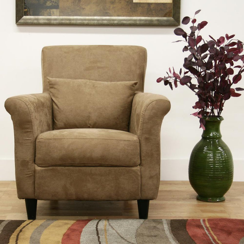 Baxton Studio Marquis Tan Microfiber Club Chair