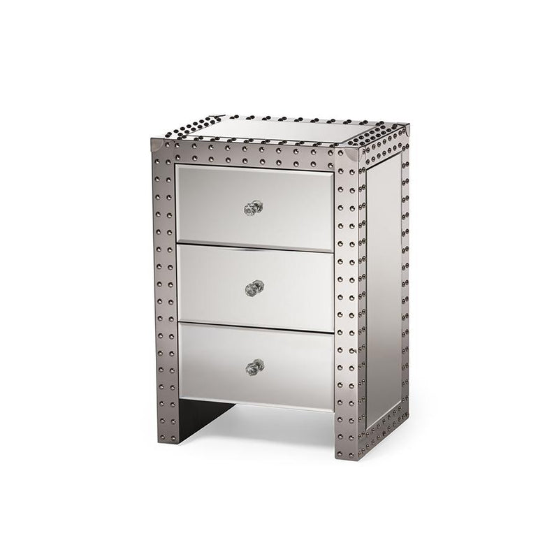 Azura Modern and Contemporary Hollywood Regency Glamour Style End Table