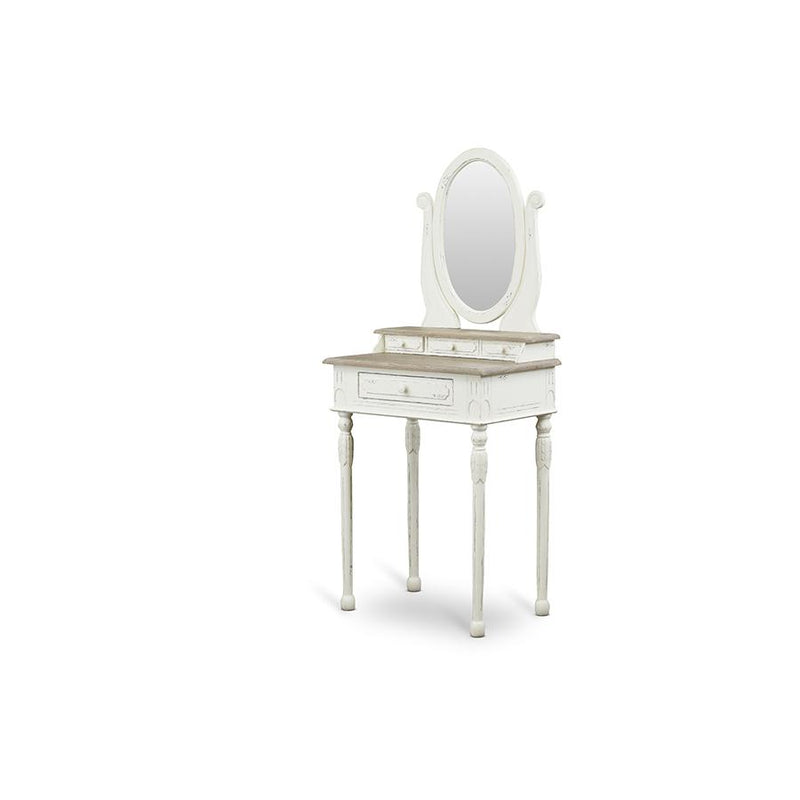 Baxton Studio Anjou Traditional French Accent Dressing Table with Mirror