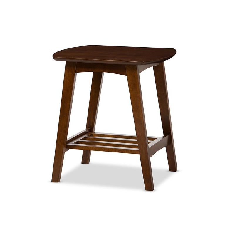 Sacramento Mid-century Modern Scandinavian Style Dark Walnut End Table