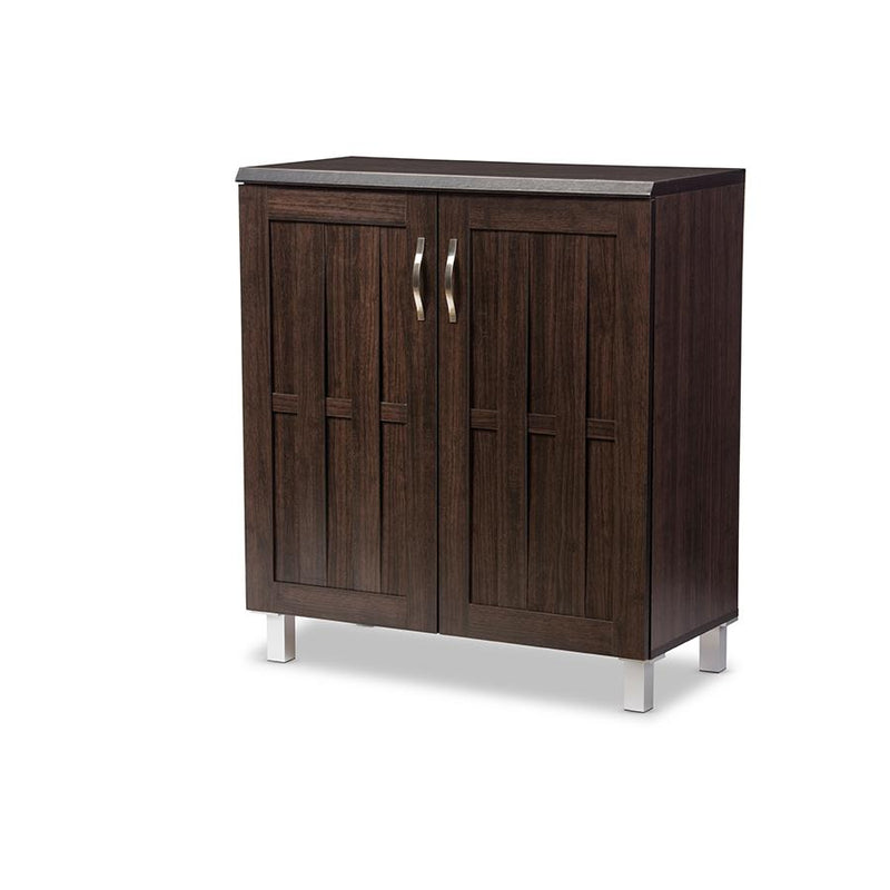 Baxton Studio Excel Modern and Contemporary Dark Brown Sideboard Storage Cabinet