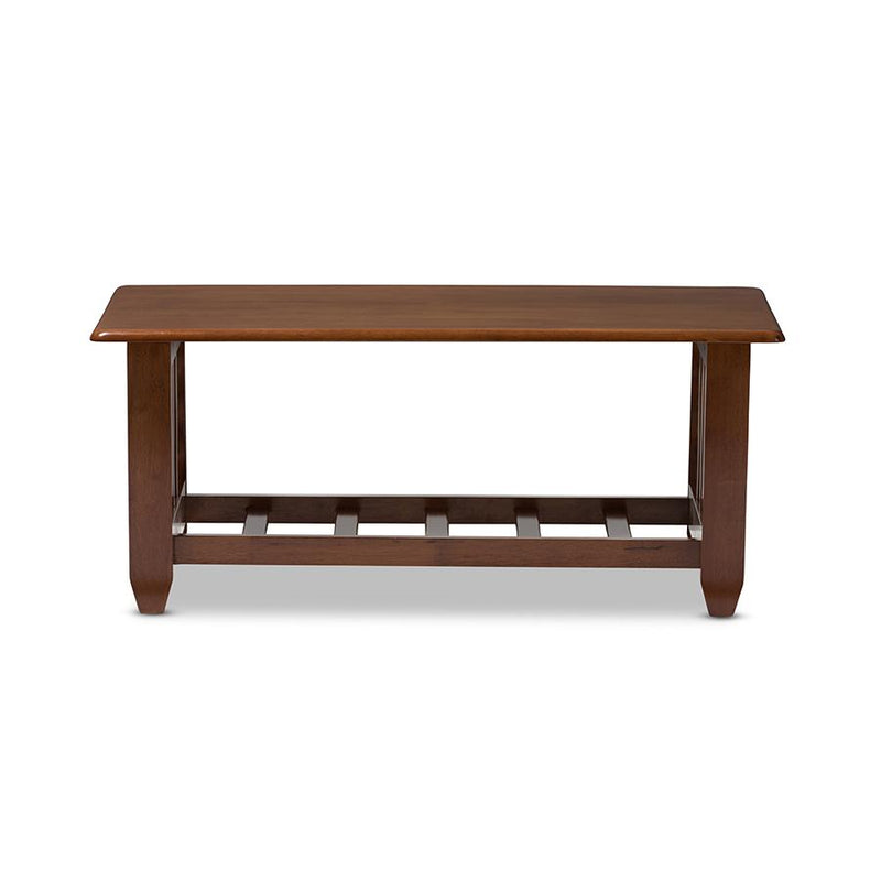 Cherry Finished Brown Wood Living Room Occasional Coffee Table