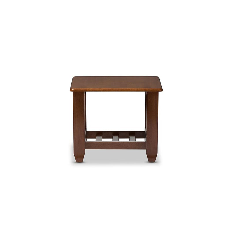 Cherry Finished Brown Wood Living Room Occasional End Table