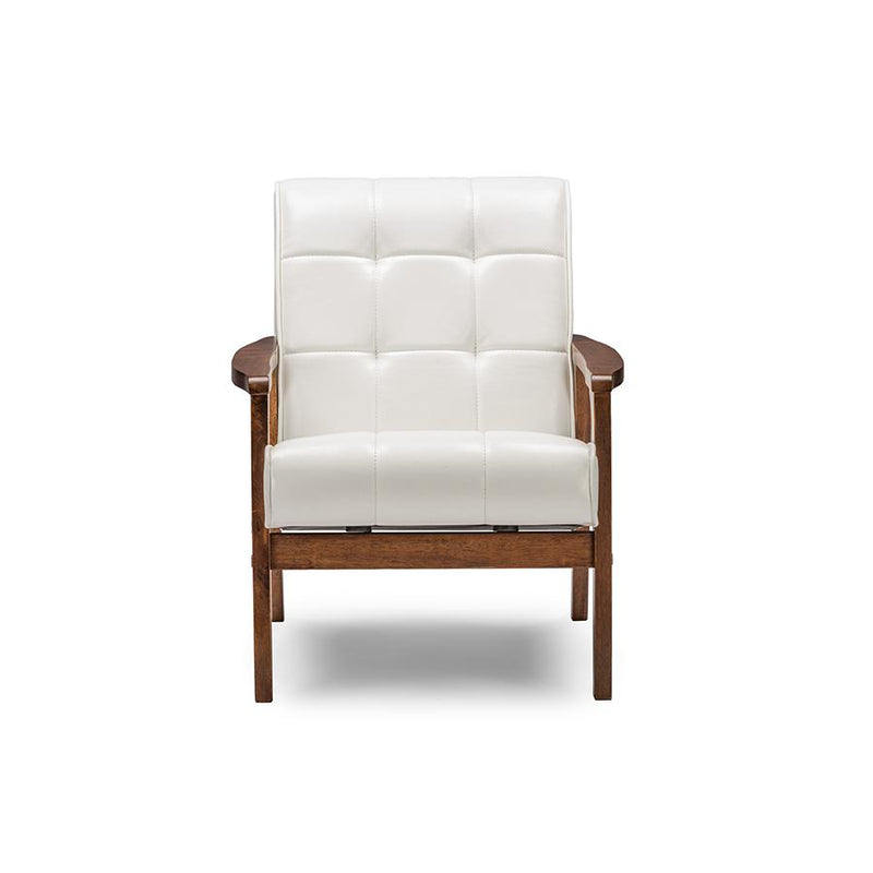 Baxton Studio Mid-Century Masterpieces Club Chair - White