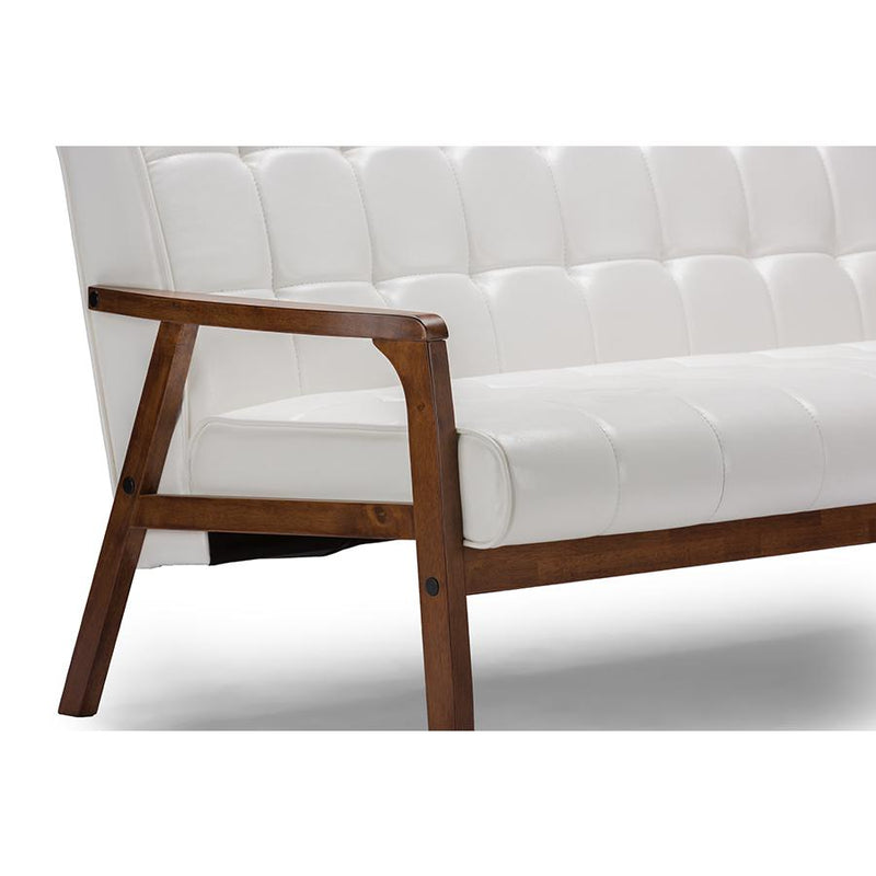 Baxton Studio Mid-Century Masterpieces Sofa - White