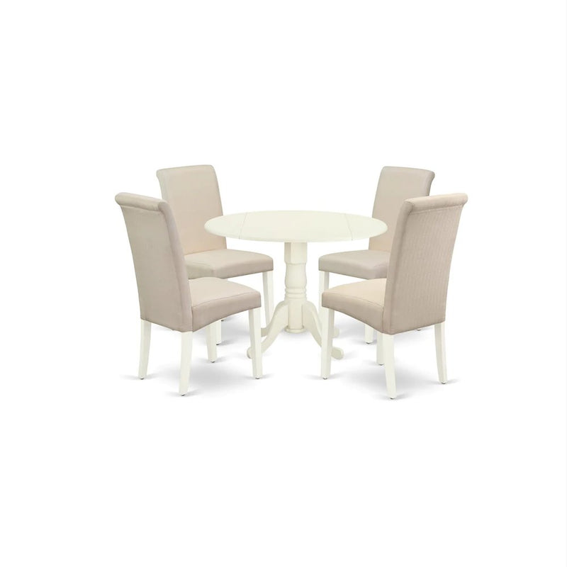 Dining Room Set Linen White, DLBA5-WHI-01