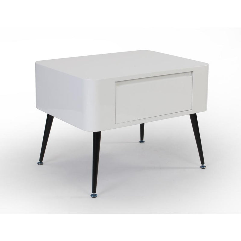 Black and White Side Table with Short Legs