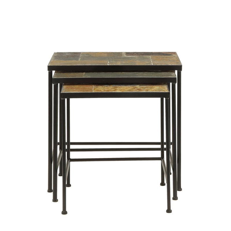 3 piece nesting tables w/ slate tops