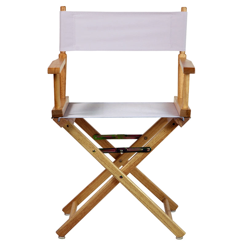 18  Director's Chair Natural Frame-White Canvas