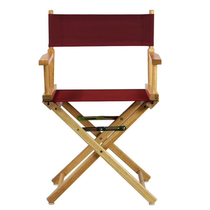 18  Director's Chair Natural Frame-Burgundy Canvas