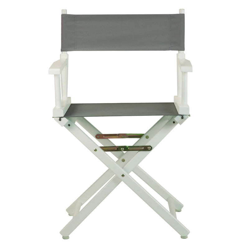 18  Director's Chair White Frame-Gray Canvas