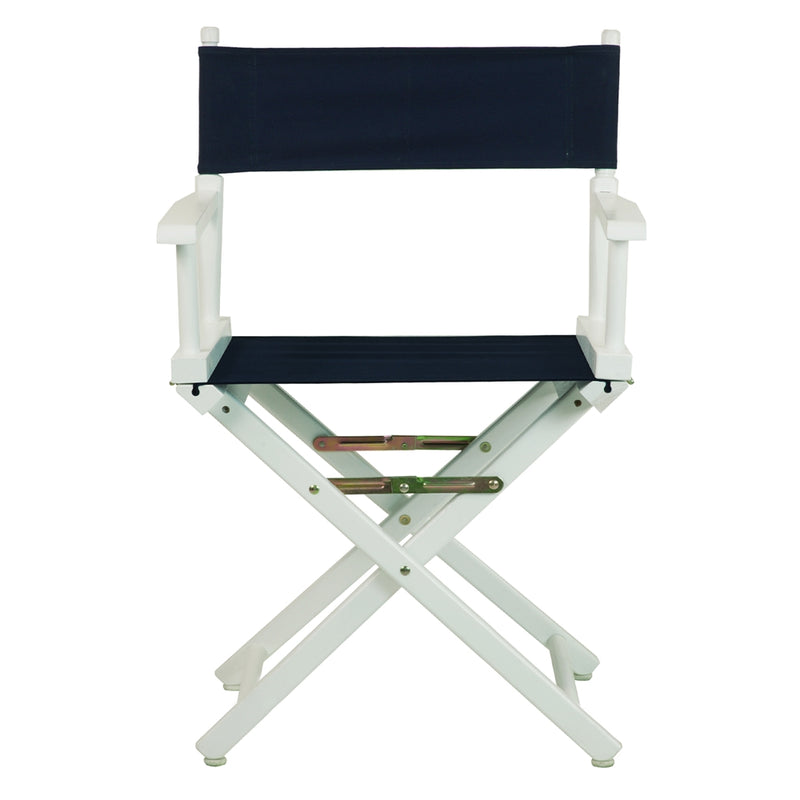 18  Director's Chair White Frame-Navy Blue Canvas